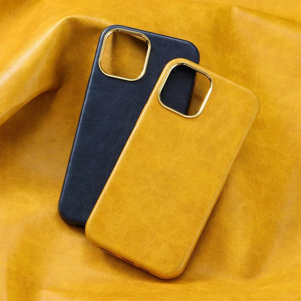 Funda de teléfono con patrón de cuero de gama alta para iPhone 15 pro Max Funda de teléfono a prueba de golpes de estilo empresarial para iPhone 14