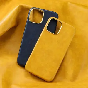 High-end Leather Pattern Phone Case for iPhone 15 pro max Business style shockproof phone case for iPhone 14