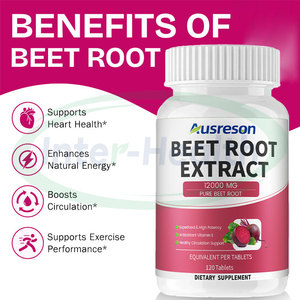 Ausreson OEM Vegan Organic Beet Root Powder <strong>Capsules</strong> 8000mg Heart Herbal Supplements Beet Root <strong>Capsules</strong> Beetroot <strong>Capsules</strong> - Product Image 2
