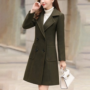 <span class=keywords><strong>Trench</strong></span> lunghi da donna cappotto in lana Slim Fit collo con intaglio giacca doppio petto cappotto cammello cappotto <span class=keywords><strong>nero</strong></span> - Product Image 4