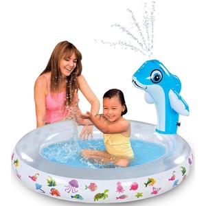 Piscine gonflable en forme de requin 228 cm, tapis de jeu aquatique extérieur pour enfants, pour s'amuser en nageant - Product Image 3