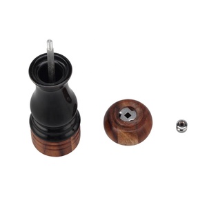 refillable and comes with a capacity of 3 oz to avoid repeating refilling Wooden <b>Pepper</b> Mill <b>Grinder</b> Set - Product Image 5