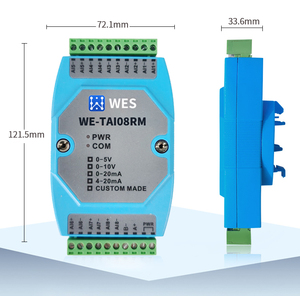 Plc Systemen Auto-Scan Rs485 Netwerk Niet-Gepolariseerde 9-24vdc Ingang Din-Rail <span class=keywords><strong>Data</strong></span> <span class=keywords><strong>Logger</strong></span> 8-ch Geïsoleerde Ai Module - Product Image 1