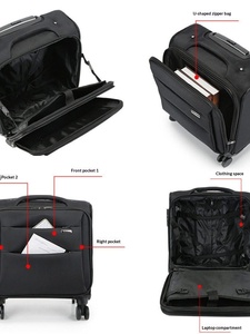 Small Lightweight Oxford Cloth Password <strong>Suitcase</strong> with Drawbar for High-Speed Rail <strong>Air</strong> Travel Women's 14inch 16inch Trolley Case - Product Image 4