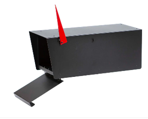 Buzón soldado resistente de acero con recubrimiento en polvo negro de diseño moderno para todo tipo de clima duradero impermeable a prueba de herrumbre - Product Image 4