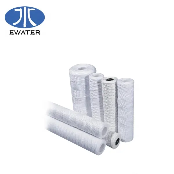 Cartucho de hilo de 2,5 ''x 20'' Cartucho de filtro de cuerda de 5 10 20 micras para tratamiento de agua