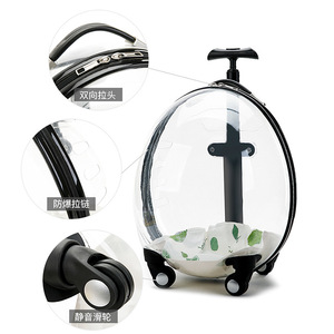 Transparent Pet Carrier Egg Shape Large Capacity <b>Dog</b> Stroller Airline <b>Crate</b> For Travel - Product Image 4