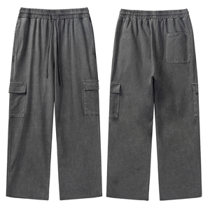 Pantalon de Travail Homme Coupe Ajustée Droite avec Multiples Poches, 100% Coton Respirant Anti-Bouloches et Cordon de Serrage - Product Image 4