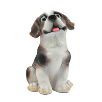 Fait à la main artificiel réaliste résine artisanat dessin animé mignon chiens modèles maison salon décoration résine Animal chiens ornement