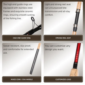 Offre Spéciale 3.05m 3.35m carbone canne à pêche longue canne à pêche Match canne à pêche avec poignée Eva - Product Image 3