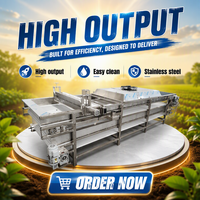 Hete verkoop Fruit & Groente Hetelucht Droogmachine met Motor SUS304 RVS Continue Band Dehydrator 500kg/u Capaciteit