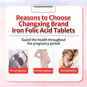 Tabletas de Hierro y Ácido Fólico, Suplemento Dietético Prenatal para el Apoyo Nutricional de Adultos, 2 Tabletas Diarias - Product Image 2
