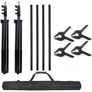 Support de <span class=keywords><strong>fond</strong></span> <span class=keywords><strong>vert</strong></span> pour studio photo en métal 2,6x3m, système de support pour toile de <span class=keywords><strong>fond</strong></span> en mousseline, accessoires et équipement de photographie - Product Image 3