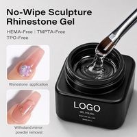 Gel de sculpture 3D pour ongles transparent sans résidu, colle forte pour strass, gel de modelage pour ongles, vernis à ongles