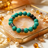 Bracelets cadeaux en pierres naturelles tendance, design original, turquoise, bracelets à perles tendance, bijoux de mode pour un usage quotidien
