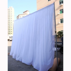 Aluminum double crossbar wedding drapery backdrop pipe and drape - Product Image 1