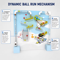 Jeux de mur interactifs sur le thème de l'espace avec tubes et balles, équipement de salle sensorielle, coordination œil-main, aire de jeux intérieure