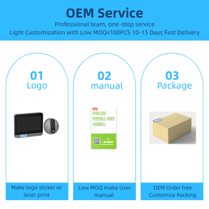 Tuya Smart Life 3MP Vision nocturne large vue PIR détection de mouvement anneau judas vidéo sonnette caméra avec écran 4.3pouces - Product Image 3