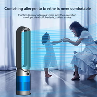 Ventilateur de tour sans pales multifonctionnel à circulation d'air purifié chaud, froid et tiède avec télécommande