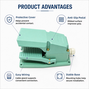 <span class=keywords><strong>Pedal</strong></span> <span class=keywords><strong>de</strong></span> doble <span class=keywords><strong>interruptor</strong></span> CHENF, <span class=keywords><strong>interruptor</strong></span> doble momentáneo para control industrial, operación <span class=keywords><strong>de</strong></span> máquinas multifunción, IP65, plástico - Product Image 3