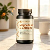 Comprimés et comprimés à croquer naturels, végétaliens, à base de plantes, enrichis en calcium, magnésium et zinc pour le soutien musculaire