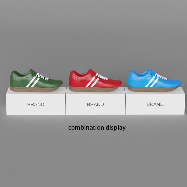 Retail Shop Custom Brand Shoes Display Block Shoe Sneaker Display Riser Countertop Shoe Holder for Sportswear Shop