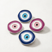 Épinglette personnalisée en émail Œil Turc, amulette Nazar, pour cadeau moderne ou traditionnel, avec support métallique de qualité, lot en gros, couleur rose
