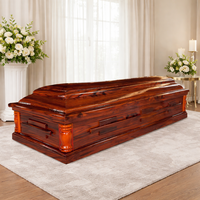 Ataúd de Madera MDF Qianrui, Elegante Estilo Europeo, Ataúd para Adultos, Duradero, Hecho a Mano, Artículos Funerarios de Madera para Funerarias, Venta de Fábrica