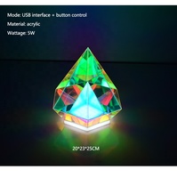 RGB cube magique éclairage de bureau salon canapé LED veilleuse acrylique lampe de table décorative