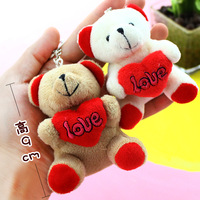 Cadeau de la Saint-Valentin très bon marché animal en peluche personnalisé ours en peluche peluche porte-clés ours en peluche de la Saint-Valentin