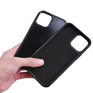 Casing Alur 2 In 1 Plastik TPU Plastik PC Klasik Serbaguna untuk Iphone 12 Sampul Kulit Tepi Lunak Perlindungan Penuh