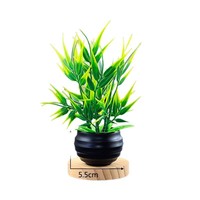 Vente en gros usine : Mini plantes artificielles en pot sans feuilles tombantes, feuilles de bambou, tiges vertes pour la décoration intérieure du salon et de la maison
