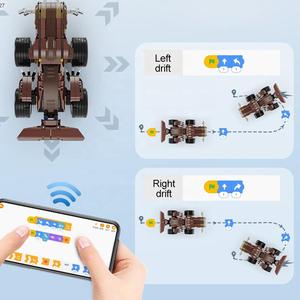 Bambini intelligente Rc programmazione Stegosaurus fai da te assemblare blocco dinosauro auto telecomandata - Product Image 4