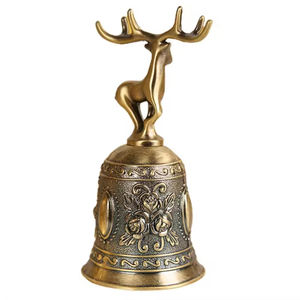 Campana per cena con Design in rilievo tradizionale in lega di zinco in metallo campana natalizia tradizionale - Product Image 6