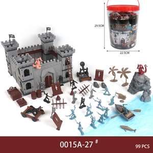 Jeu de figurines de pirates médiévaux militaires en matériau PP, 99 pièces, château de pirates, jouet de simulation de guerre pour enfants de 3 ans et plus - Product Image 2