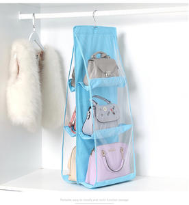 Boîte de rangement et sac de tri de nombreuses couleurs, sac à poussière transparent multicouche suspendu sac à main <span class=keywords><strong>six</strong></span> poches - Product Image 1