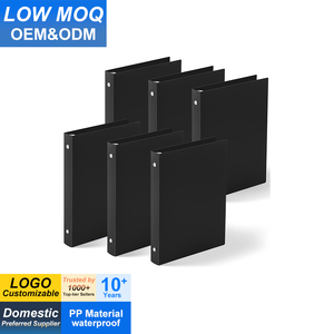 Mini Carpeta de 3 Anillos de 1 Pulgada, Compatible con Papel de 5.5 x 8.5, Plástico Flexible, Tres Anillos Redondos, Carpeta Pequeña Negra A5, al por Mayor para la Escuela y la Oficina - Product Image 1