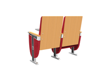 Chaise d'auditorium d'église Offre Spéciale pour les théâtres Tablette tournante moderne en ABS Jambe en aluminium