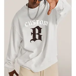 2024 Wholesale Manufacturer Custom Logo Crew Neck 100% Cotton Brand Personalized Design Crewneck Sweatshirt For Men