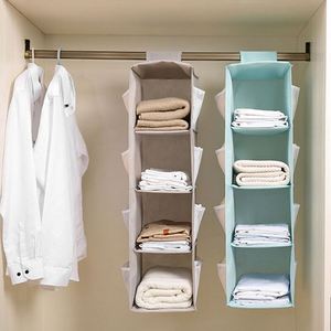 Hanging Closet Organizers and <b>Storage</b> 5-Shelf Closet Hanging <b>Storage</b> Shelves Clothes Organizer - Product Image 6
