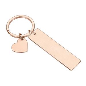 Llavero de Placa de Identificación Rectangular de Acero Inoxidable de Lujo Personalizado al por Mayor, Accesorio de Collar Ligero y Moderno, Económico - Product Image 4