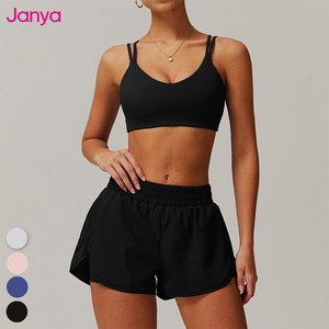 Janya Ventes Flash Ensembles de sport pour salle de sport, soutien-gorge de sport <span class=keywords><strong>sexy</strong></span> pour filles avec coussinets amovibles et shorts de sport à double couche avec poches tissées, ensemble de yoga - Product Image 1