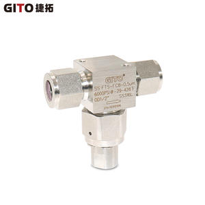 Filtro de Drenaje de Acero Inoxidable Tipo T GITO 316L con Válvula de Precisión OD1/2 - Product Image 1