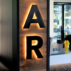 Koncept bybi personalizado oro 3D Logo Led canal letras signo exterior Led luz tienda retroiluminado logotipo personalizado empresa negocios señalización - Product Image 5