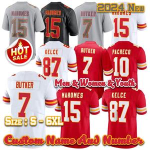 Camiseta de fútbol personalizada para adultos con 7 jugadores Harrison Butker Patrick Mahomes Travis Kelce Isiah Pacheco Creed <span class=keywords><strong>Humphrey</strong></span> - Product Image 1