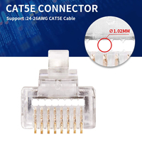 Câble Réseau RJ45 UTP Ethernet RJ45 Traversant Connecteur Modulaire 8P8C Cat 6 Cat6