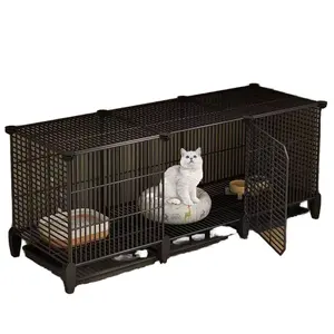 New Style Pet Dog Fence Free Splice Indoor Kennel with Gate Pet Cages Houses for Small to Medium Sized Dogs