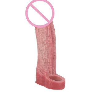 Silikon Extreme Fernbedienung Vibrierende Verzögerung Dildo Extender Kondom Sexspielzeug Penis Tragbare Hahn hülle für Männer Frauen - Product Image 3