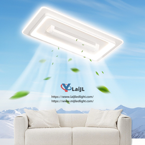 2024 nueva luz de ventilador sin aspas dormitorio sala de estar luz de techo espectro completo dormitorio comedor ventilador de techo Luz de ventilador silencioso - Product Image 1