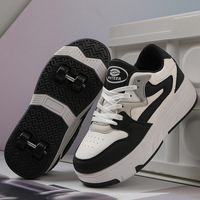 Nouvelles chaussures de roller Rampage à quatre roues déformables pour enfants et adultes, chaussures à roulettes, chaussures à double rangée de roues